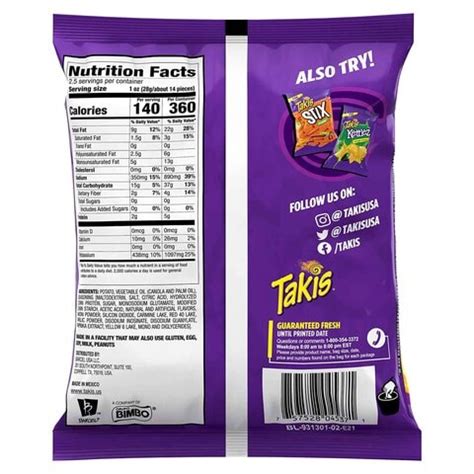 Buy Barcel Takis Waves Fuego Hot Chili Pepper And Lime Chips G Online