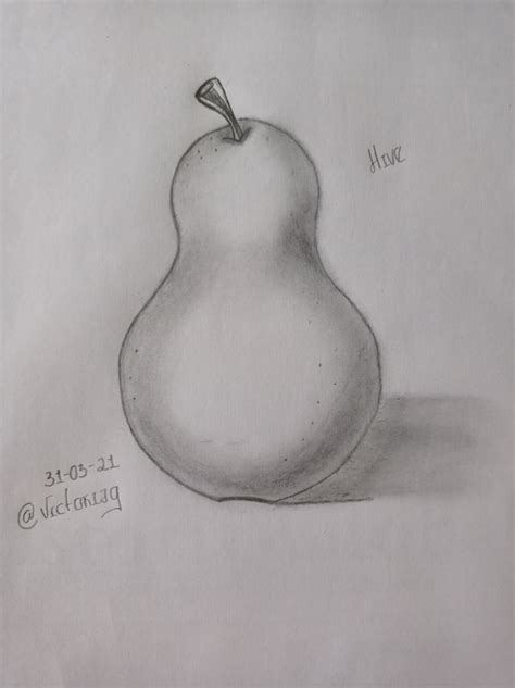 Dibujo De Una Pera Con Sombras🍐drawing Of A Pear With Shadows🍐 — Hive