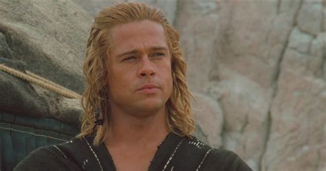 Brad pitt only wears the straight long hairstyle occasionally, but when he does, he looks gorgeous in it. A Definitive Ranking of the Hairstyles of Troy - IFC
