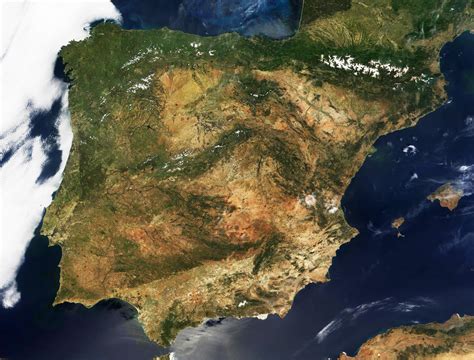 Mapa Satelital De España Mapa De España