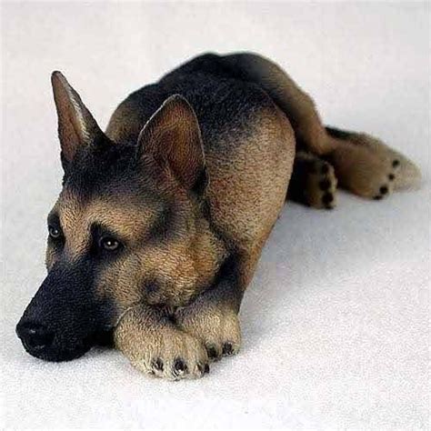 German Shepherd Statue Dog Figurine Sculpture Pet Memorial T Home