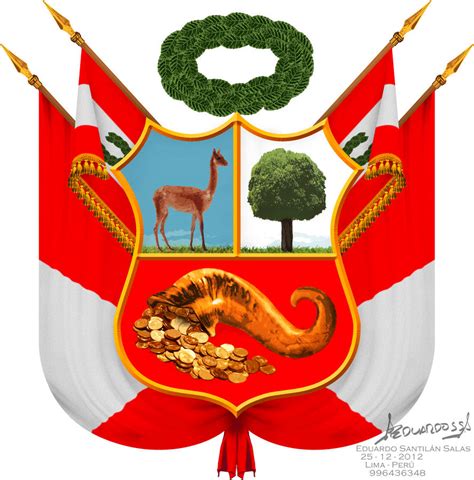 Escudo Nacional Del Peru By Esantillansalas On Deviantart