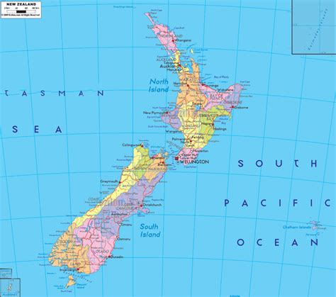 7 Free Printable Map Of New Zealand Outline With North And South Island