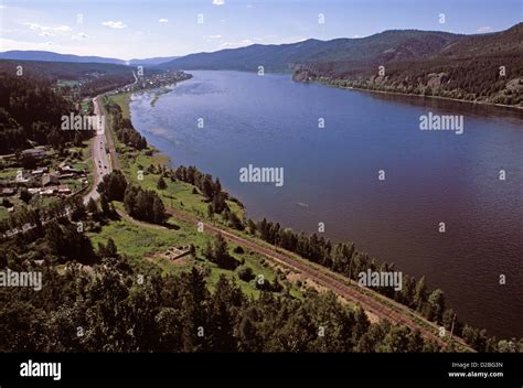Russia Siberia Krasnoyarskyenisei River Stock Photo Alamy