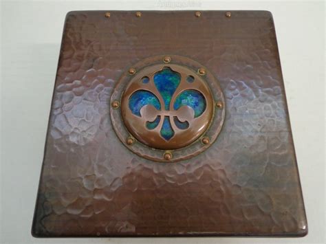 Antiques Atlas Arts And Crafts Copper And Enamel Box