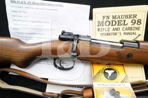 German Fn 1924 Police Carbine K98 8mm Mauser Bolt Action Rifle Lock