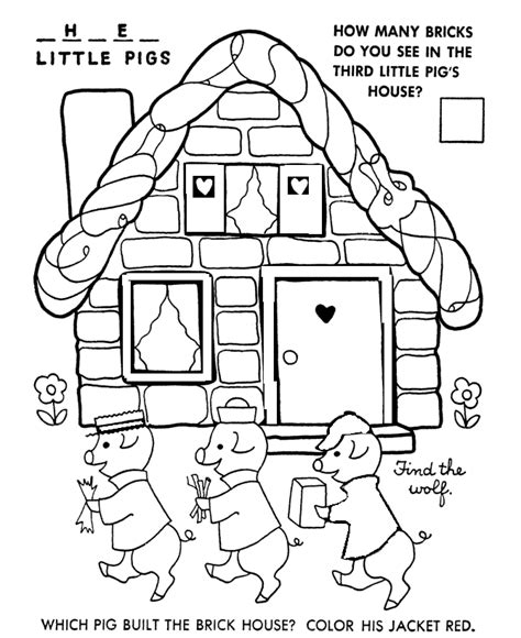 This three little pigs coloring sheet can be decorated online with the interactive coloring machine or printed to color at home. The Three Little Pigs Story Coloring Pages - Coloring Home