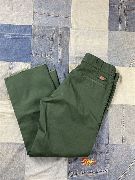 Vintage Vtg Dark Green Cutoff Dickie 874 Work Pants Size 30 Grailed