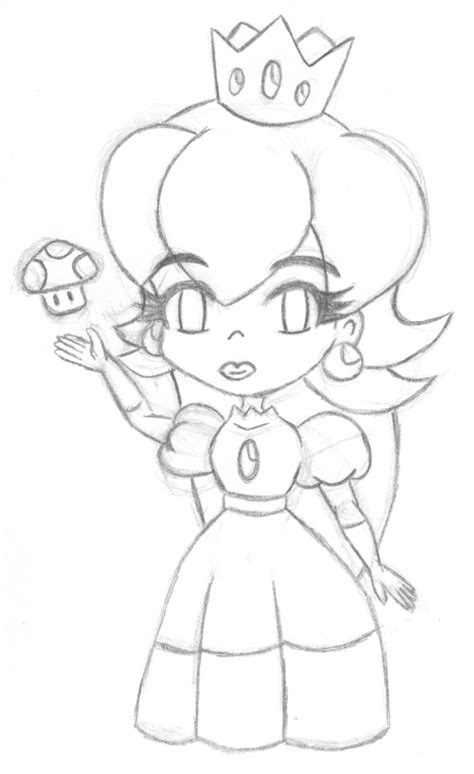 Princess Peach Toadstool Sketch By Mikaristar On Deviantart