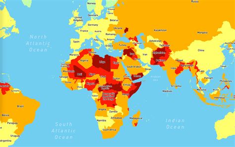 This Map Reveals The World S Most And Least Dangerous Countries Sexiz Pix