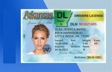 Arkansas Drivers License Psd Template Download Photoshop File