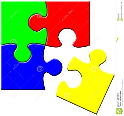 Einfaches Puzzlespiel stock abbildung. Illustration von anschluß - 8834318