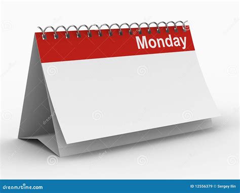 Calendar For Monday On White Background Royalty Free Stock Images