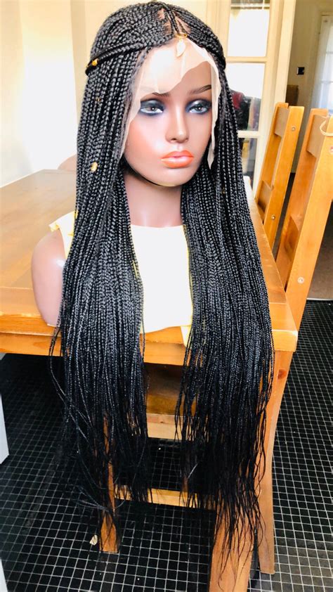 Ready To Shipfulani Braided Wig Lace Front Wig Black Cornrows 28