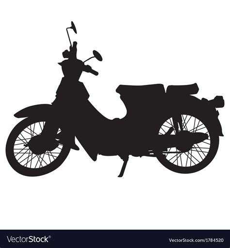Download Vintage motorcycle silhouette Royalty Free Vector Image