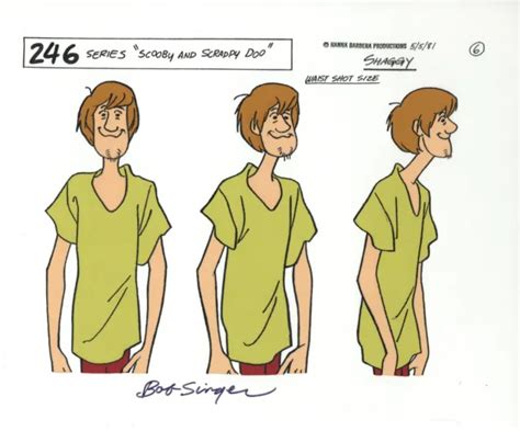 Hanna Barberascooby Doo Shaggy Original Model Cel Torso Signed By