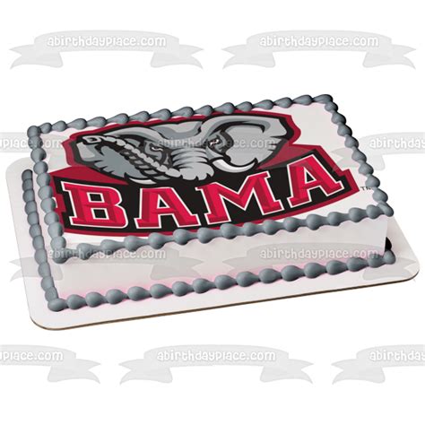 Alabama Crimson Tide Logo Ncaa Edible Cake Topper Image Abpid49599 A