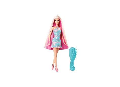 Boneca Barbie Cabelos Longos Vestido Azul Claro Mattel Com O Melhor