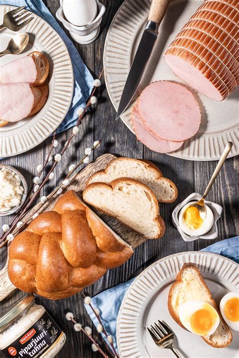Hungarian Festive Easter Table Food Photography Styling Ham Egg Challah
