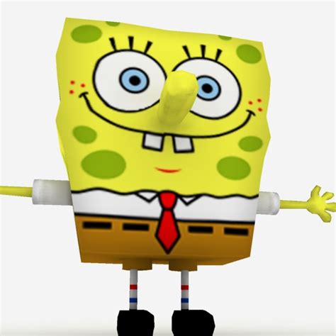 Spongebob Squarepants Free 3d Model Game Ready Max Obj 3ds Fbx