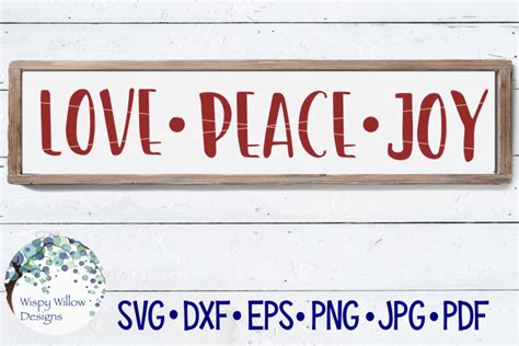 Love Peace Joy Christmas Wood Sign Svg 140619 Svgs Design
