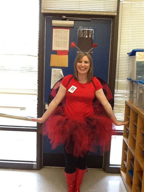 Just wear a blue shirt and white pants/shorts. Me as Ladybug Girl for Book Character Dress Up Day ...
