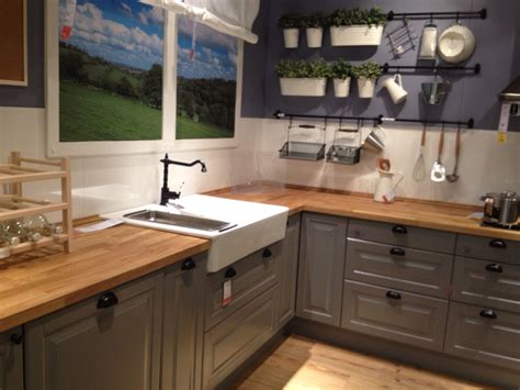 Butcher block kitchen island ikea cabinets. Ikea grey kitchen? | Grey kitchen cabinets, Kitchen design ...