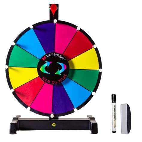Voilamart 12 Tabletop Spinning Prize Wheel 12 Slots With Durable