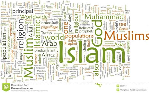 Islam Word Cloud Stock Images Image 9958714