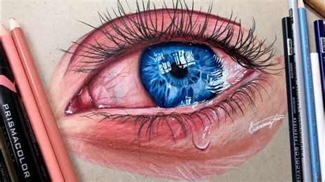Your work its not just ok, its outstanding and almost looks real! Realistic Crying Eye Drawing - YouTube