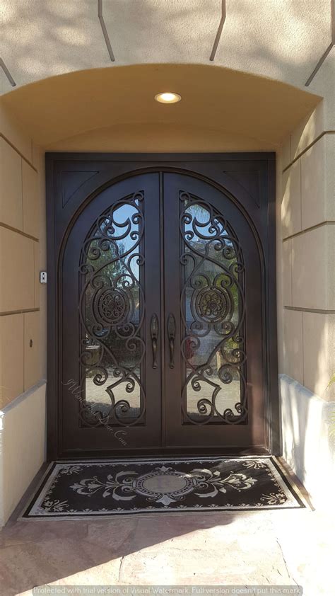 Perisian Square Top Round Double Entry Iron Doors Universal Iron Doors