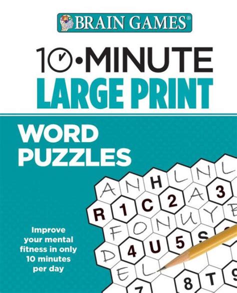 Brain Games 10 Minute Large Print Word Puzzles By Publications