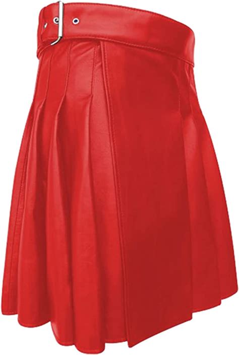Mens Fashion Scottish Skirt Plaid Pleated Skirt Mens Traditional Kilt