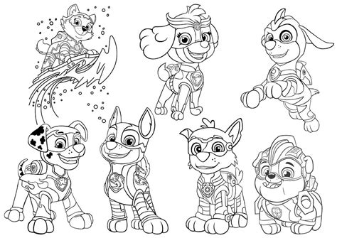 Rubble In Mighty Pups Coloring Page Free Printable Coloring Pages For