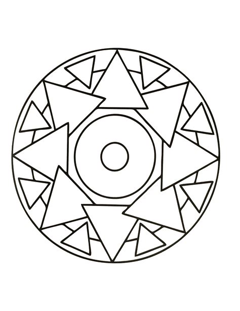 This combination of tinted yellow. Simple mandala 65 - Mandalas Coloring pages for kids to ...