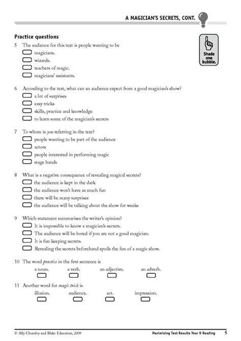 Maximising Test Results - NAPLAN*-style Literacy: Year 9 - Reading