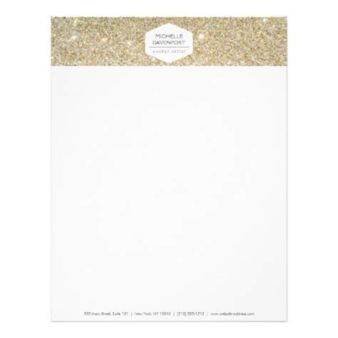 A letterhead, or letterheaded paper, is the heading at the top of a sheet of letter paper. ELEGANT WHITE EMBLEM ON GOLD GLITTER Letterhead | Zazzle ...