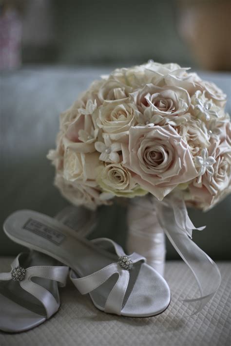 Sahara Roses With Classic Stephanotis Flower Bouquet Wedding