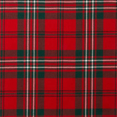 Scott Red Modern Light Weight Tartan Fabric Lochcarron Of Scotland