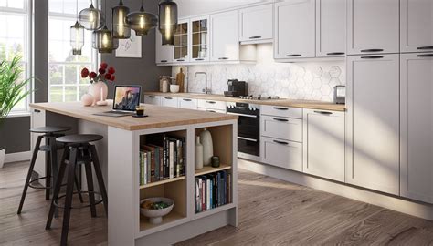 Hampton bay shaker dove gray stock assembled wall kitchen cabinet (18 in. Dunham Dove Grey Kitchen Style & Ranges | Magnet Trade