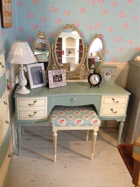 Vintage dressing table painted in Autentico chalk Paint. Colour is