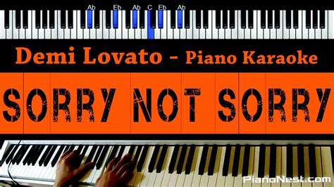 We couldn't kiss we couldn't fight we couldn't wait for tomorrow. Demi Lovato - Sorry Not Sorry - Piano Karaoke / Sing Along / Cover with Lyrics - YouTube