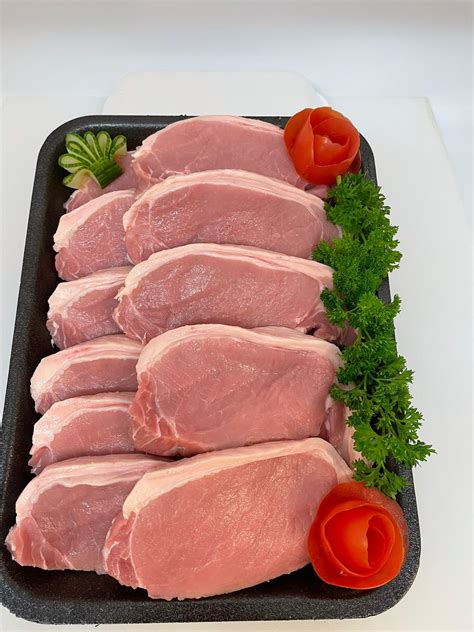5lb Boneless Pork Loin Steaks Poyntons Butchers