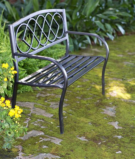 Celtic Knot Metal Garden Bench Outdoor Furniture