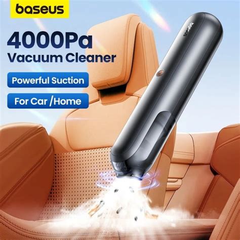 baseus a0 pro car vacuum cleaner 4000pa portable wireless car filter powerful suction handheld