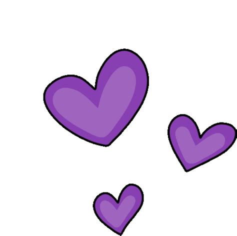 Purple Hearts Sticker Purple Hearts Love Ищите GIF файлы и