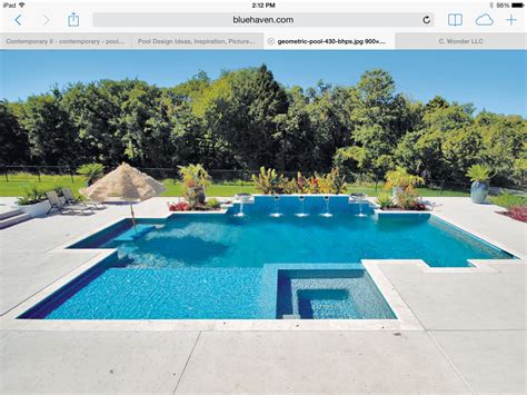 Sun Shelfspa Geometric Pool Pools Backyard Inground Custom