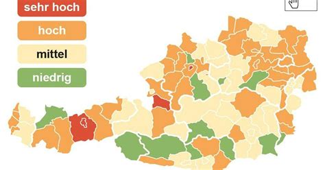 Die farben der ampel entsprechen der aktuellen. Corona-Ampel erstmals rot: Vier Bezirke in Österreich ...