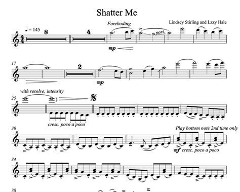 Lindsey Stirling Sheet Music Shatter Me For Violin