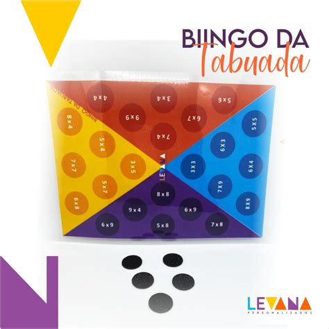 Bingo Da Tabuada Loja Levana Elo7 Produtos Especiais